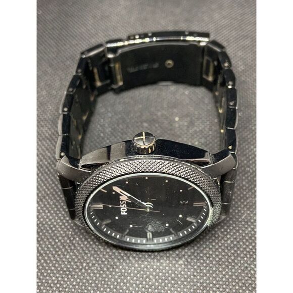 Fossil FS4775 Men's Watch Black Plated Stainless Steel Bracelet Quartz 42mm O589 - Picture 4 of 8